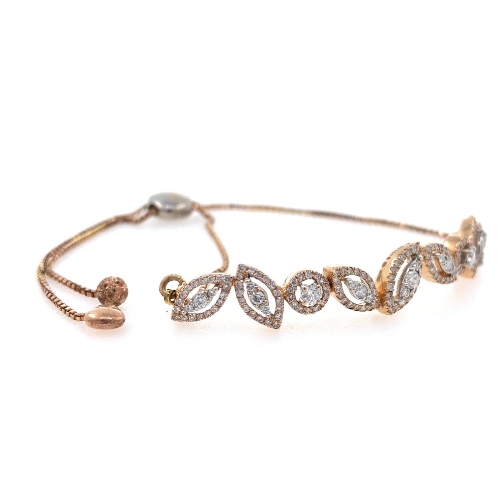 18kt / 750 rose gold chain diamond bracelet 8brc45