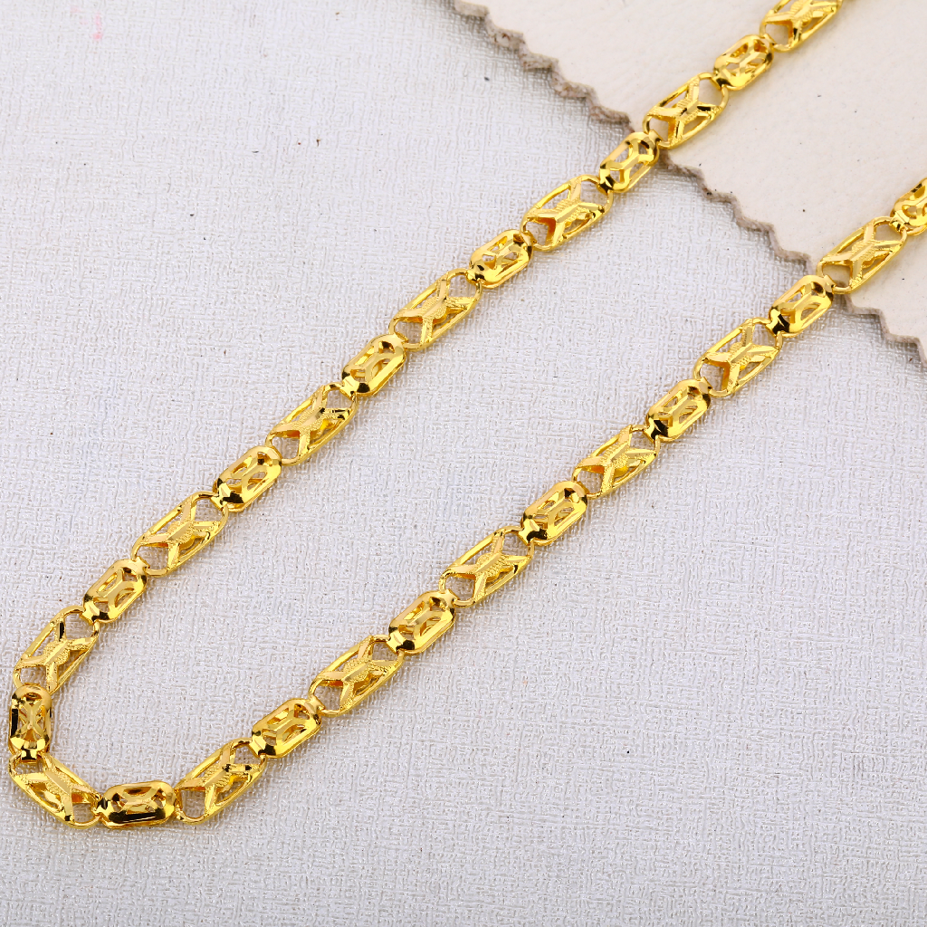 Buy quality 916 Gold mens Hallmark Stylish choco chain MCH595 in Ahmedabad