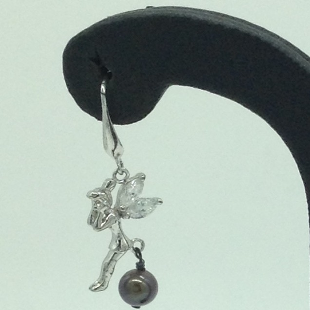 Pearl CZ Silver Ear Hangings JER0120