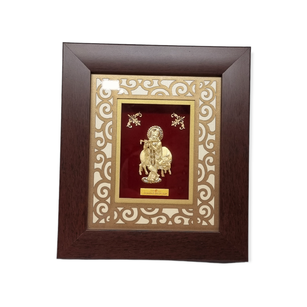 24kt gold krishna bhagwan frame