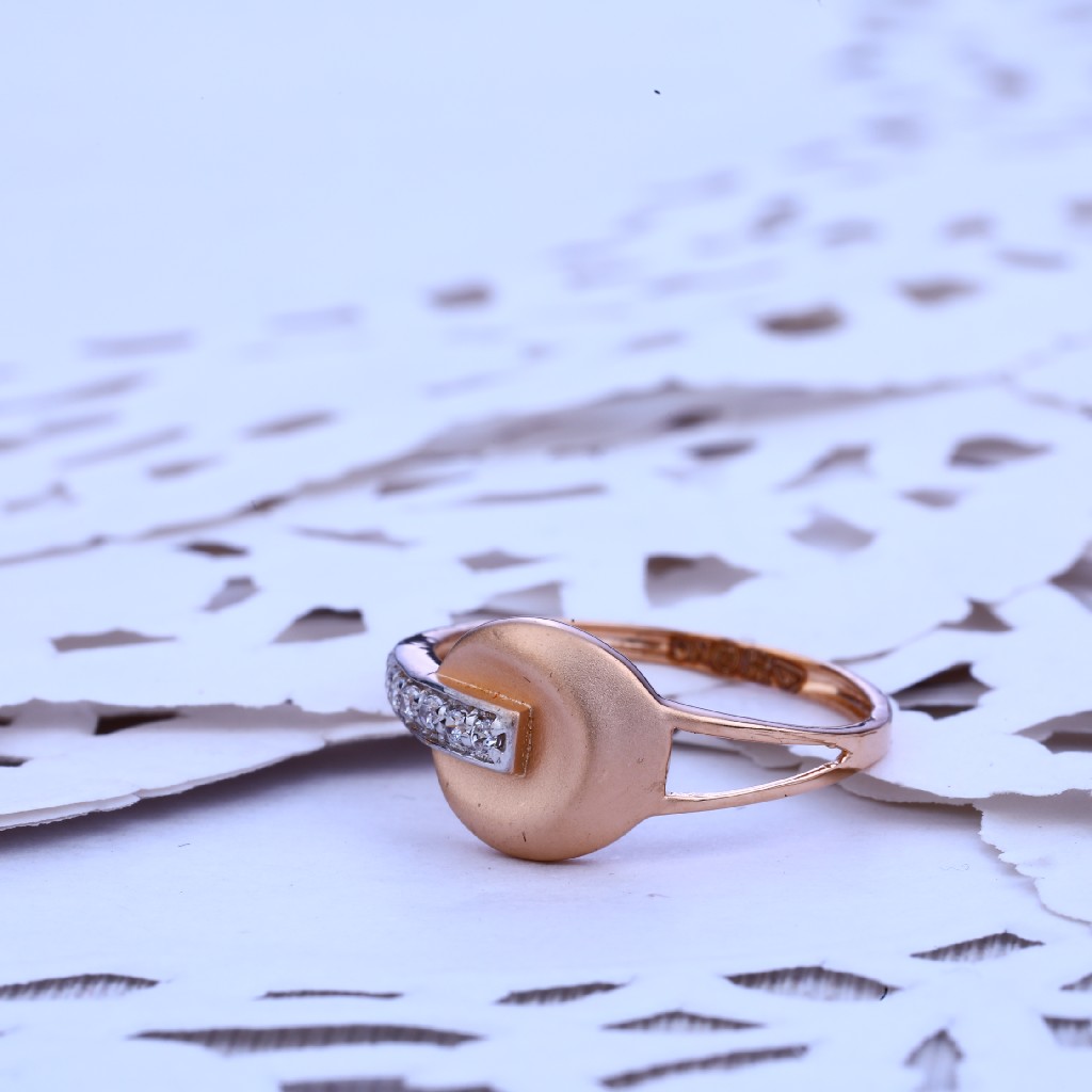 Rose Gold Ladies Cz Ring-RLR170