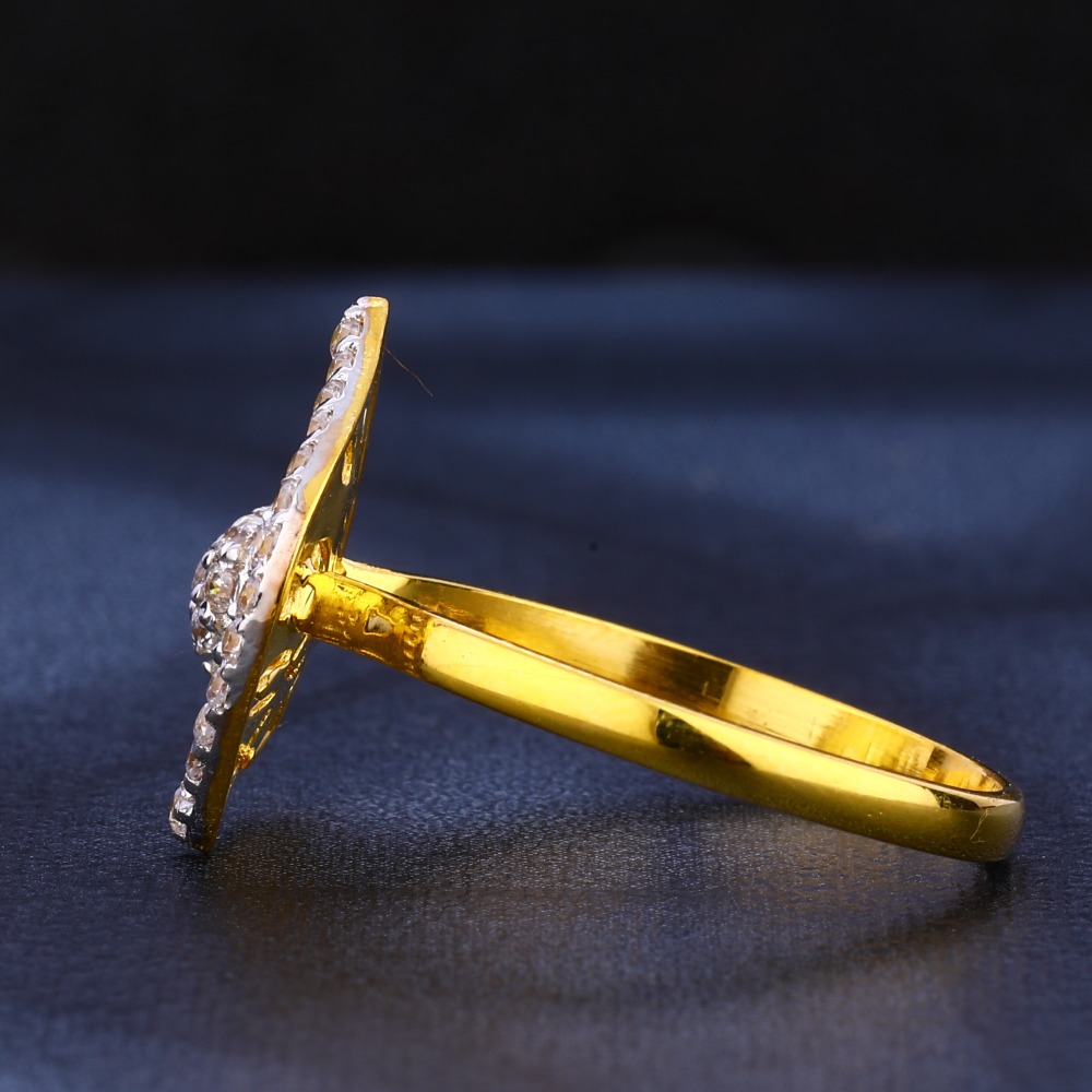 22CT Gold Cz Ladies Stylish  Diamond Ring LR446