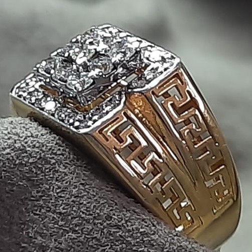 916 Gold diamond  Modern Ring Design For Men's SDJ-R001