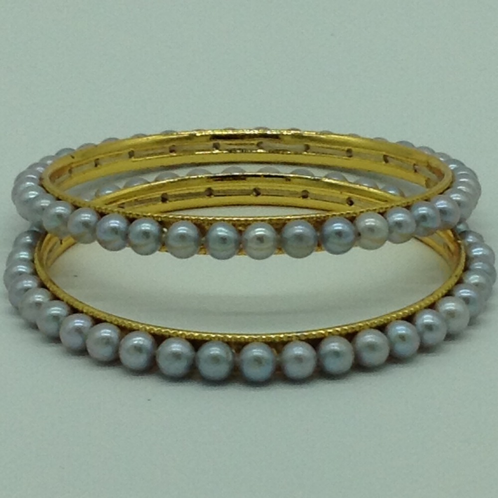 Grey Round Pearls Bangles JBG0078