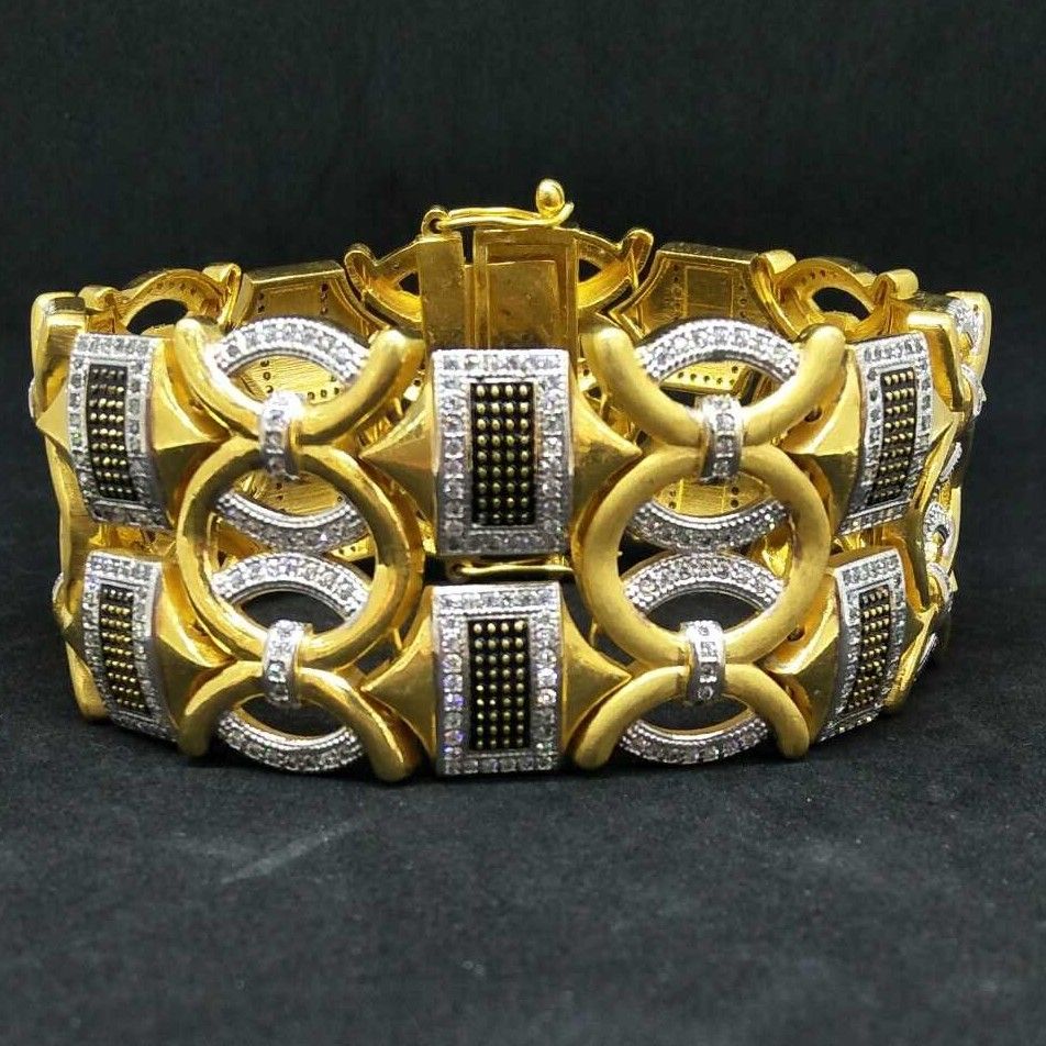 1 gram  ad diamond designed men's bracelet
