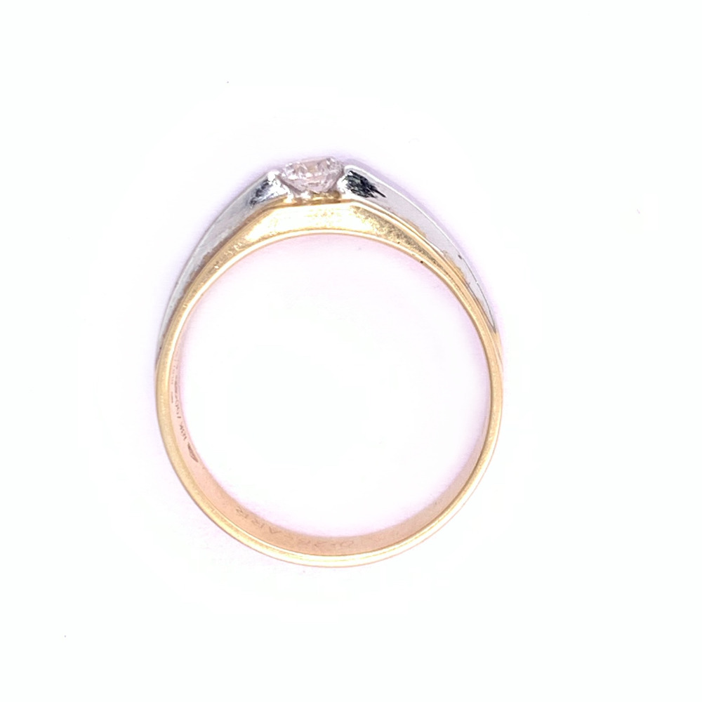 18kt rose gold solitaire band diamond ring for gents 8gr25