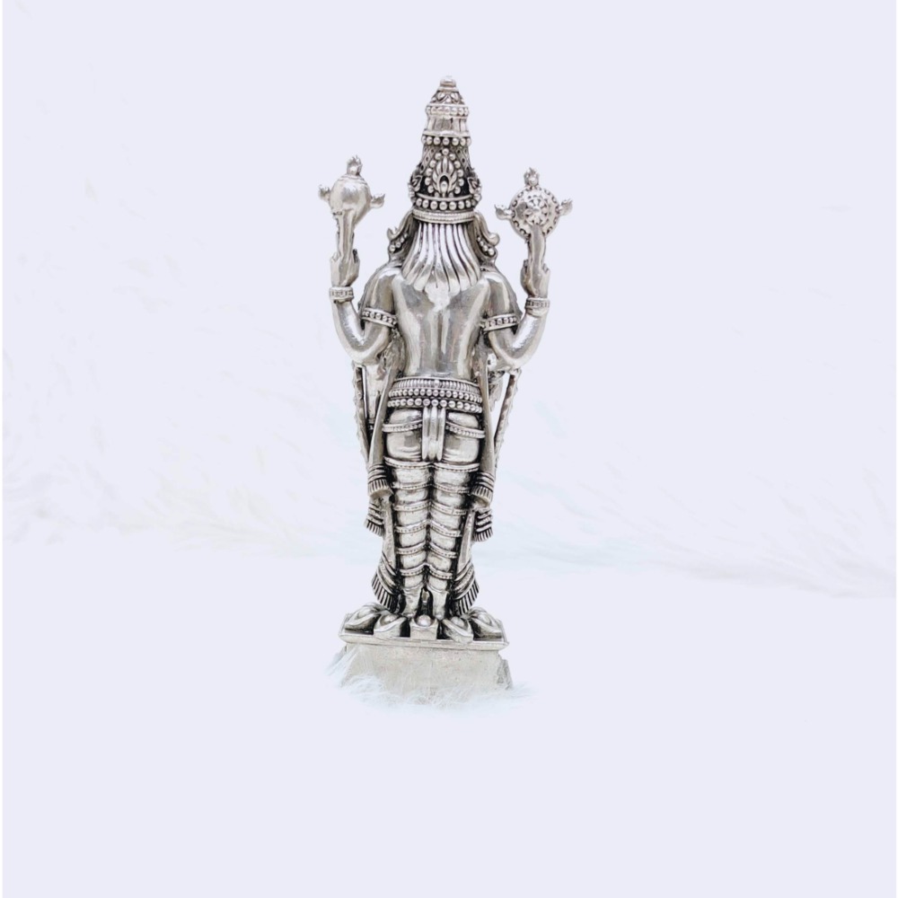 Pure silver tirupati balaji idol in high antique finishing by puran
