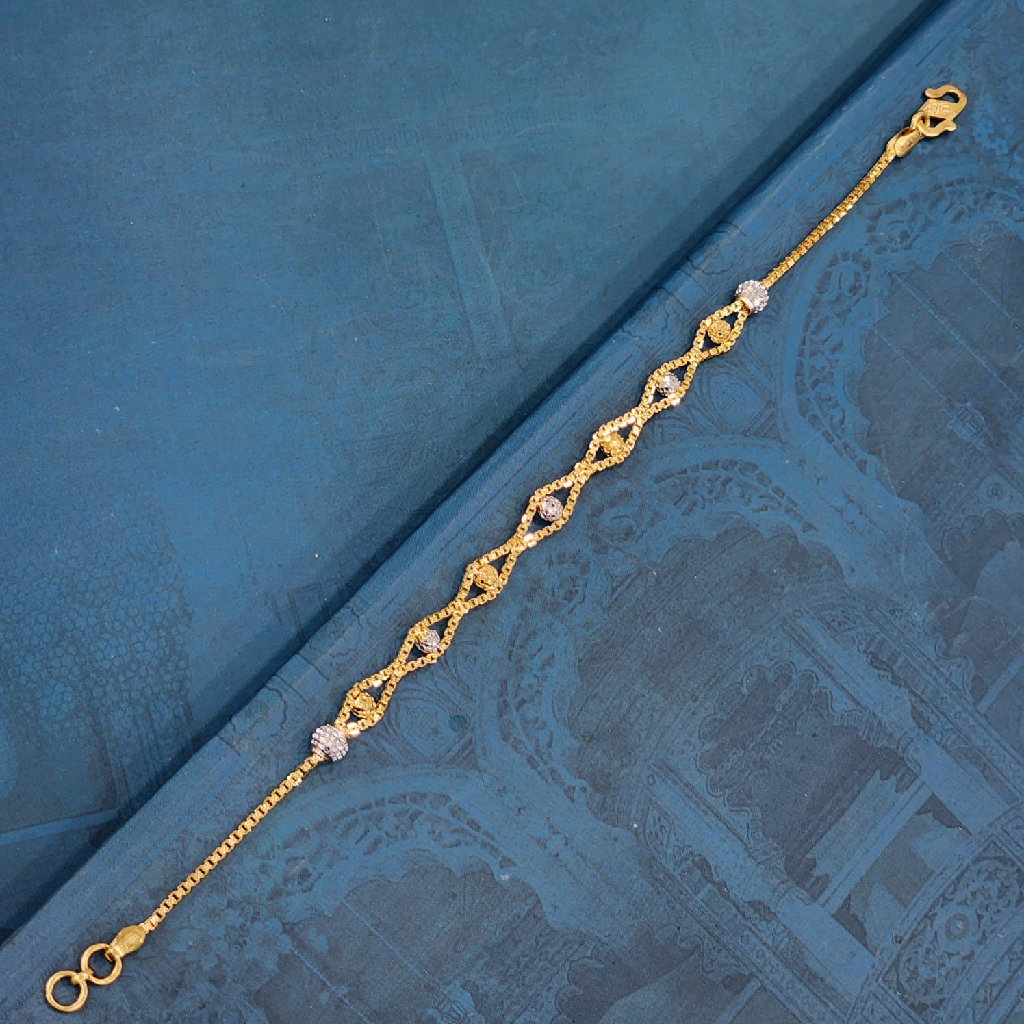 22K Gold Exclusive Lining With Ball Ledies Bracelet