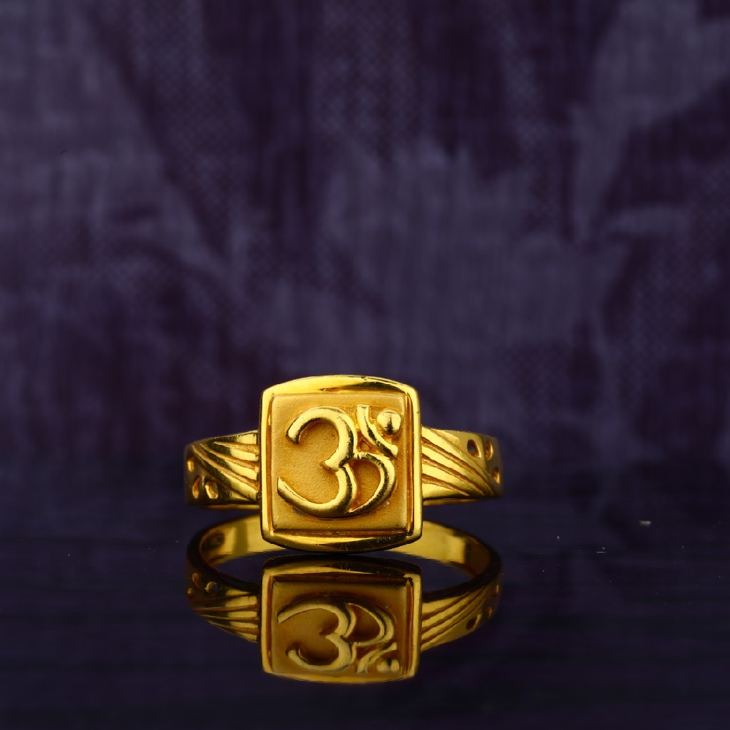 Buy quality Mens Simple Om 22ct Plain Gold Ring-MGR09 in Ahmedabad