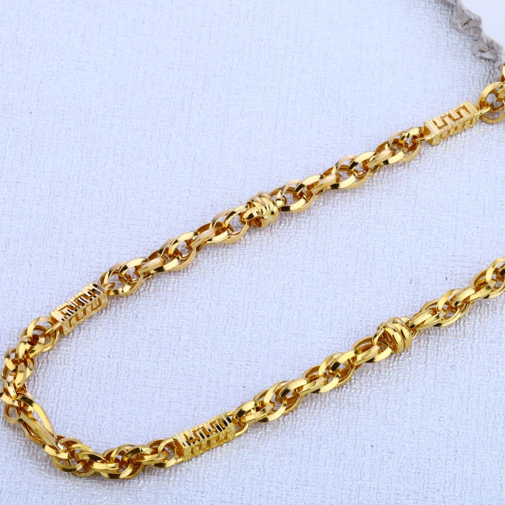 22CT Gold Hallmark Men's Stylish Choco Chain MCH52