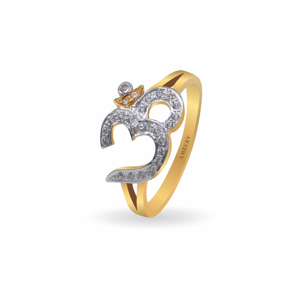 Buy quality 22Kt Yellow Gold Treasured Bond Om Ring For Men in Ahmedabad