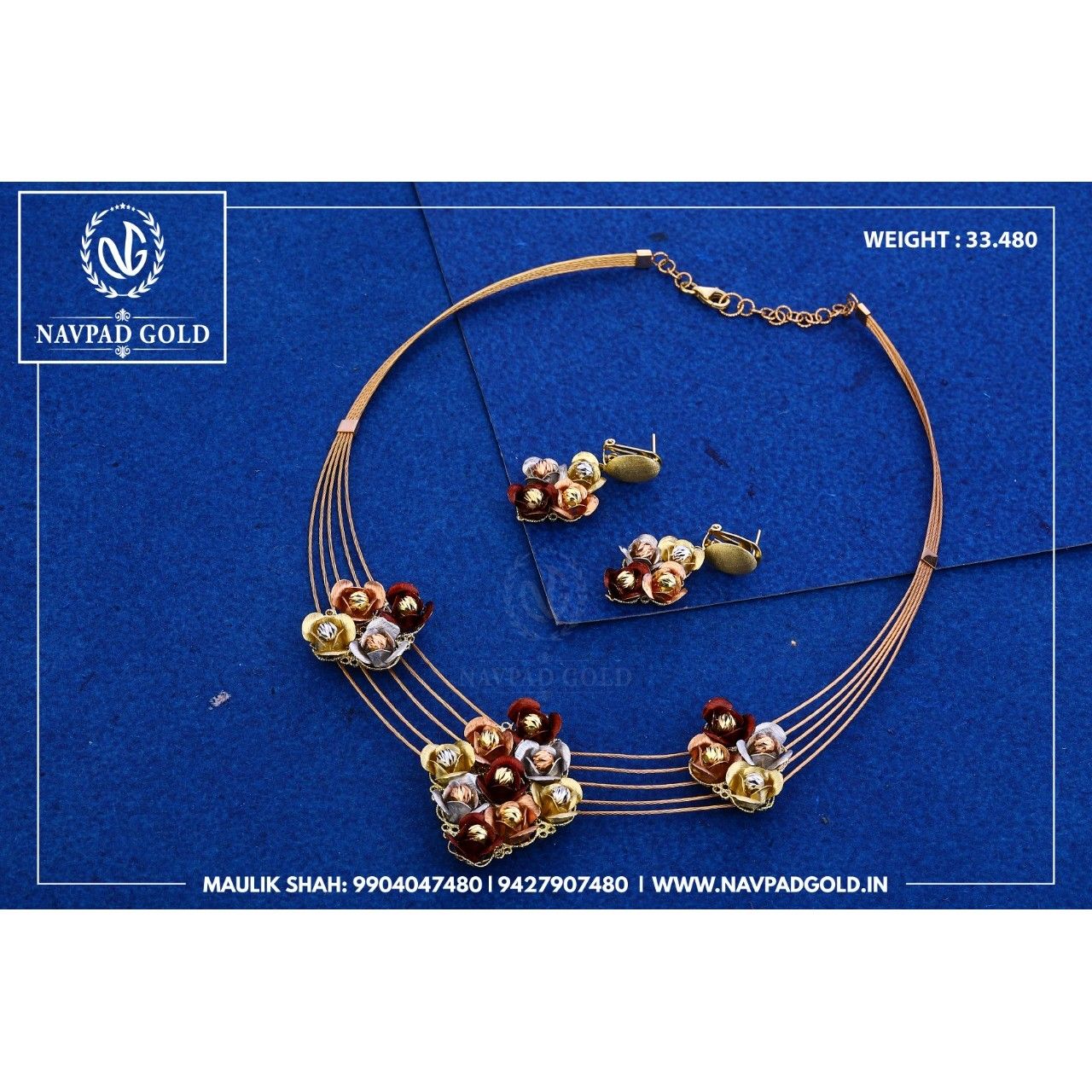 18kt Unique Design Necklace Set
