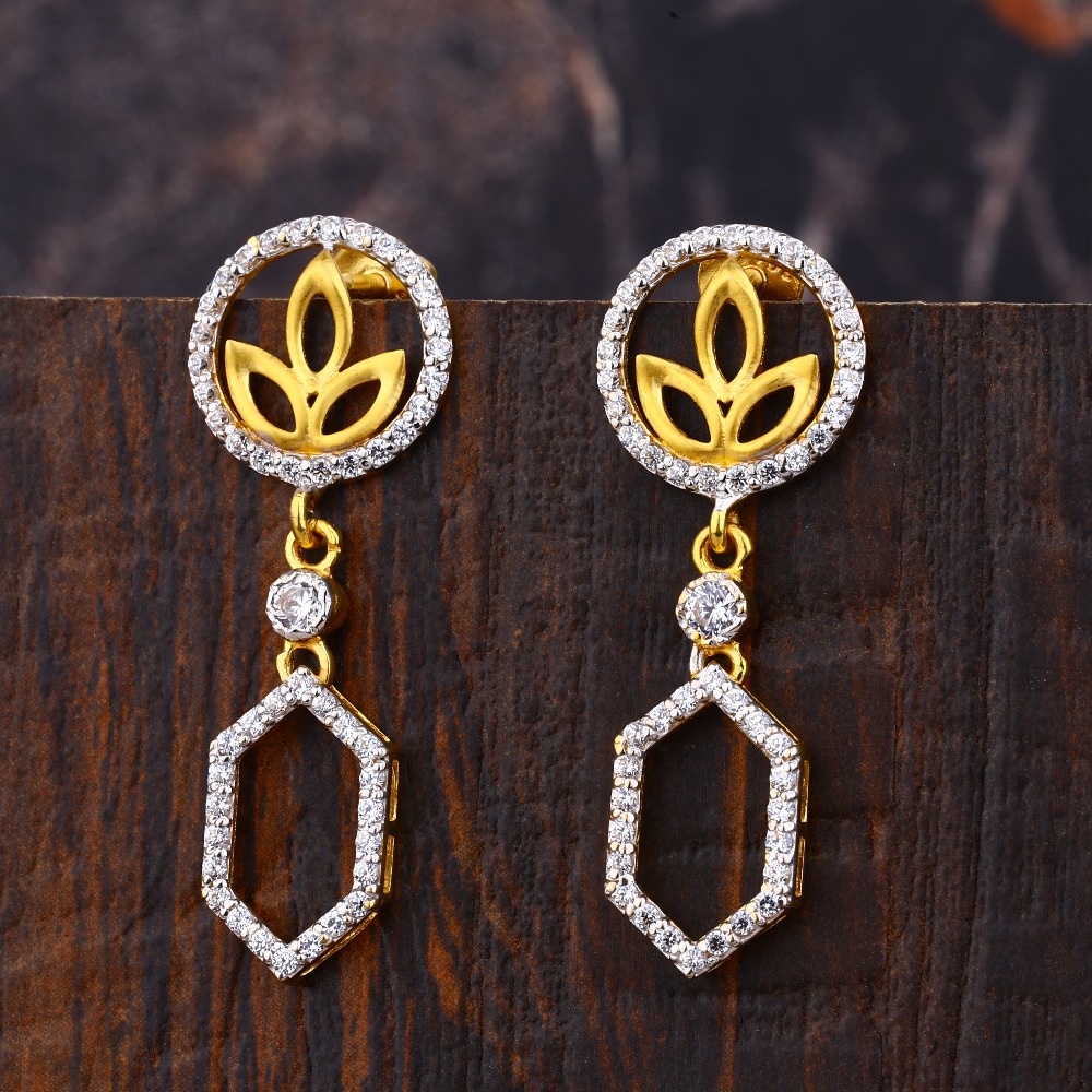 Ladies 22K Gold Fancy Latkan Earrings -LFE195
