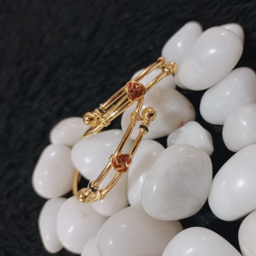 916 Gold Sathiya Design Kada For Baby