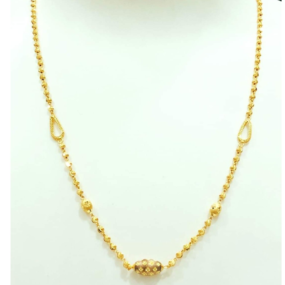 22 carat gold ladies fancy rounded dokiya chain RH-DC724