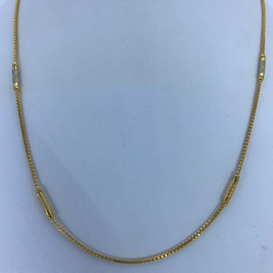 916 Gold Hallmark Fancy Pipe Chain 