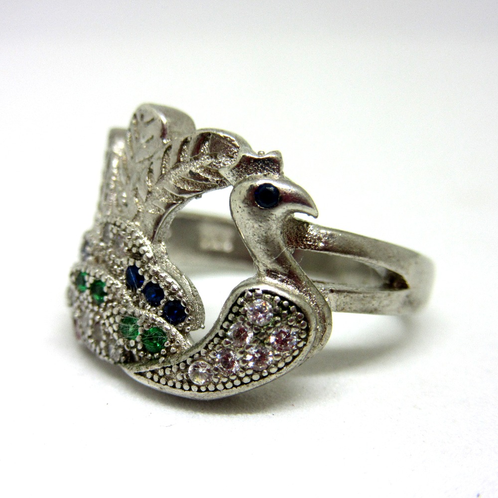 Dainty Peacock Ring – Jodha Jewels