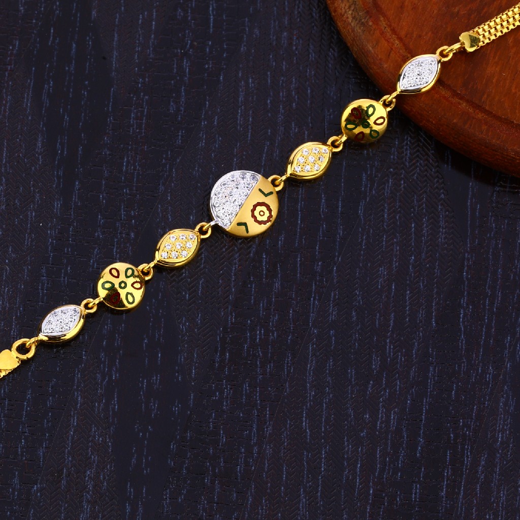 916 Gold Women's Designer Plain Bracelet LB332