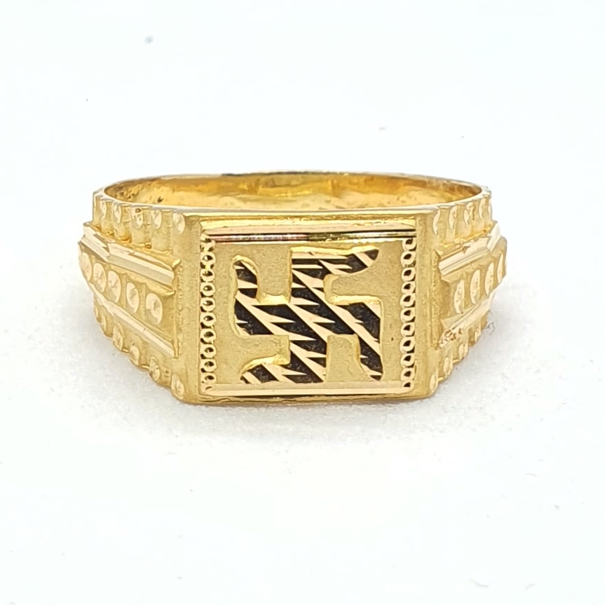 Plain Strip Design Male Gold Ring 02-09 - SPE Gold