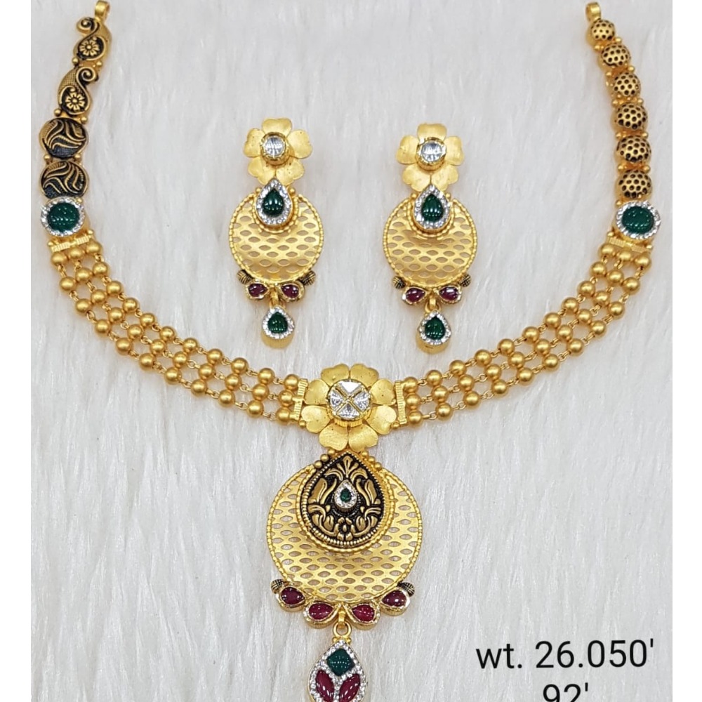 22 carat gold ladies necklace RH-LN108