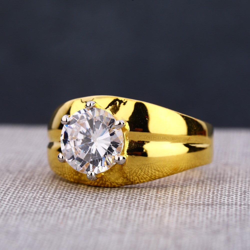22KT Gold Men's stylish Hallmark Stone Ring MSR120