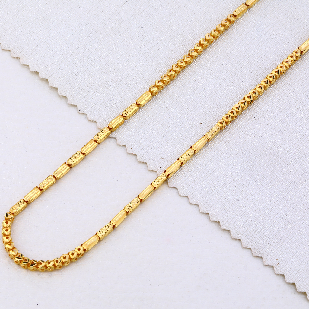 Buy quality 22CT Gold mens Gorgeous Plain choco chain MCH465 in ...
