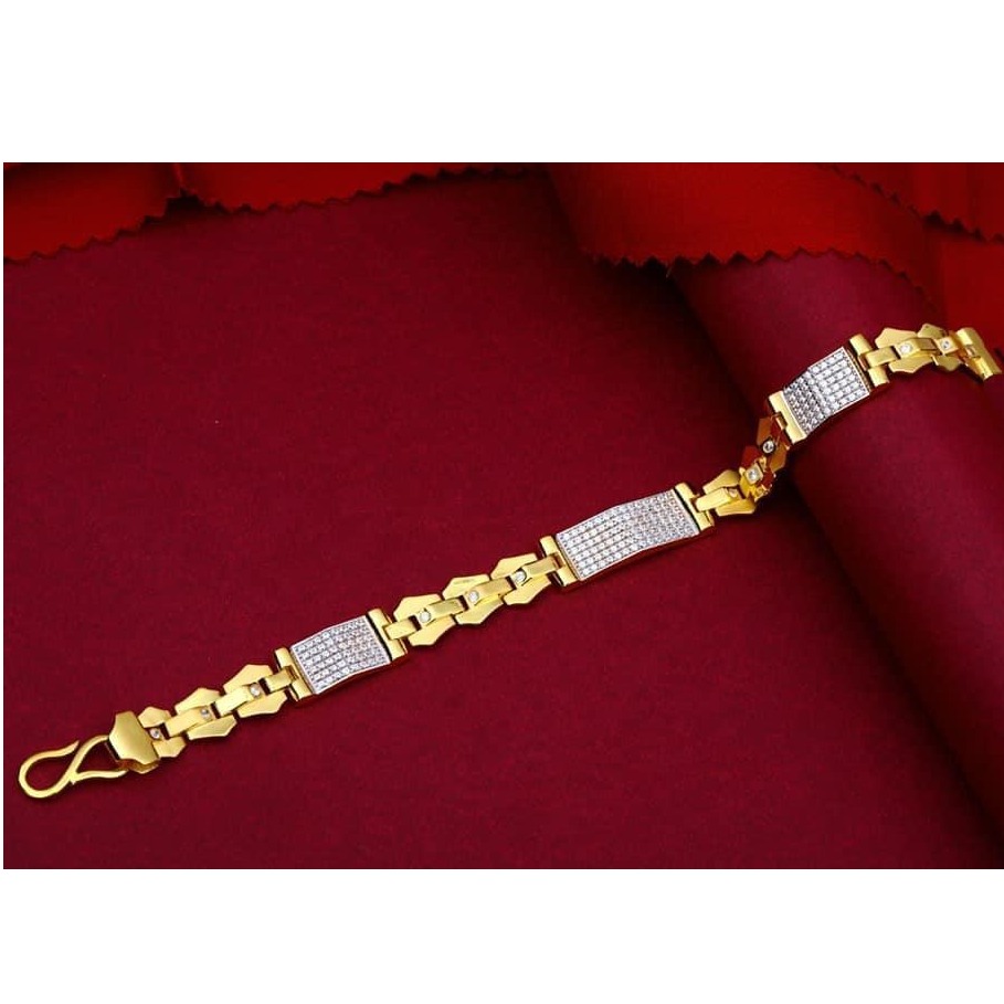 22kt gold casting CZ Gents bracelet RH-GB989