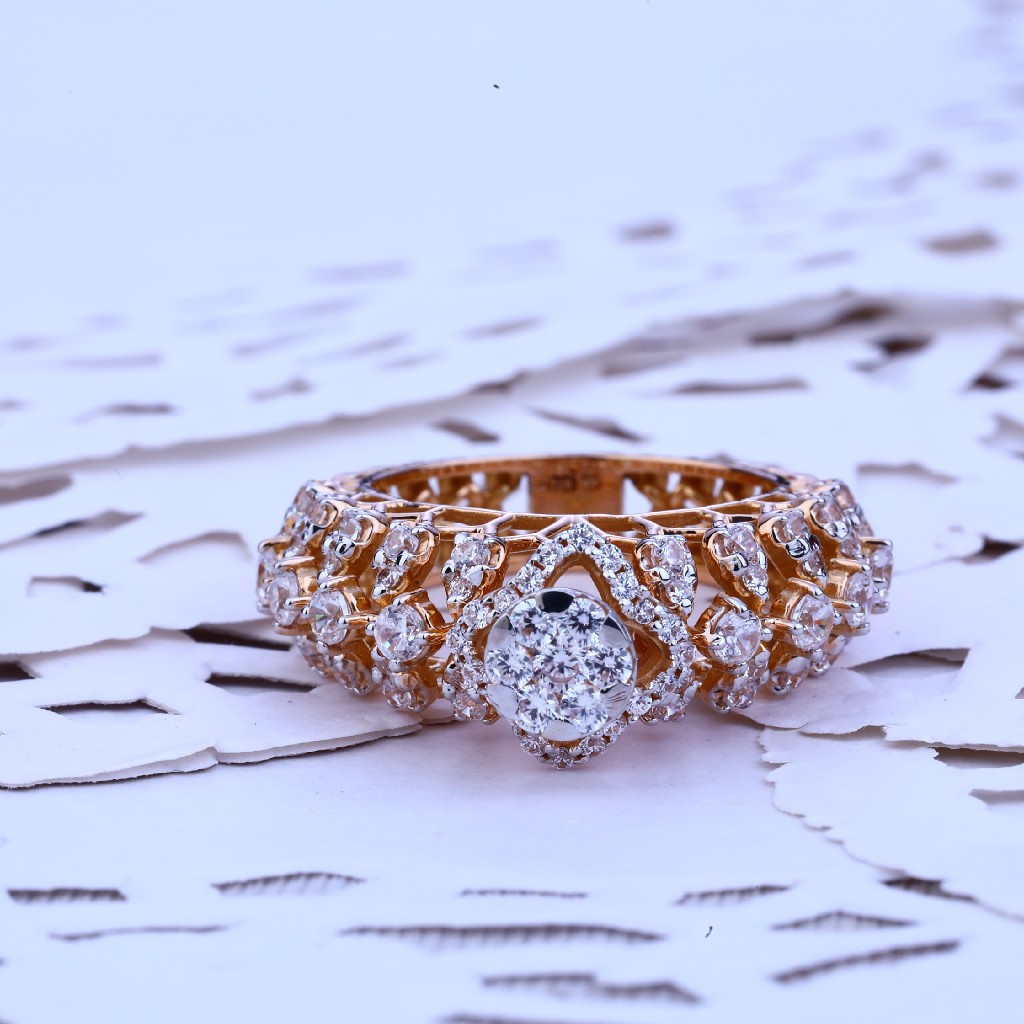 Ladies 18K Designer Gold Ring-RLR138