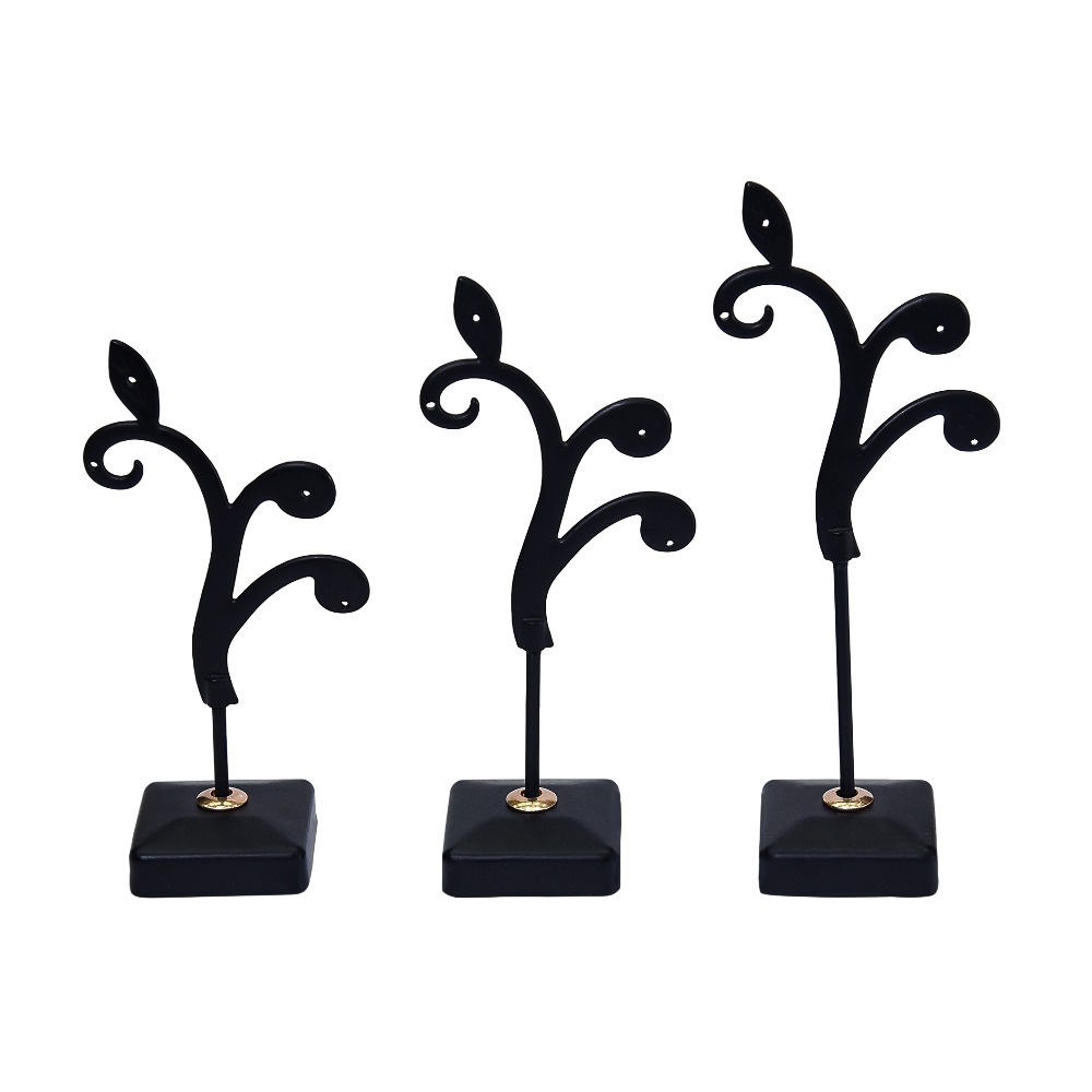 jewellery metal earring stand black color