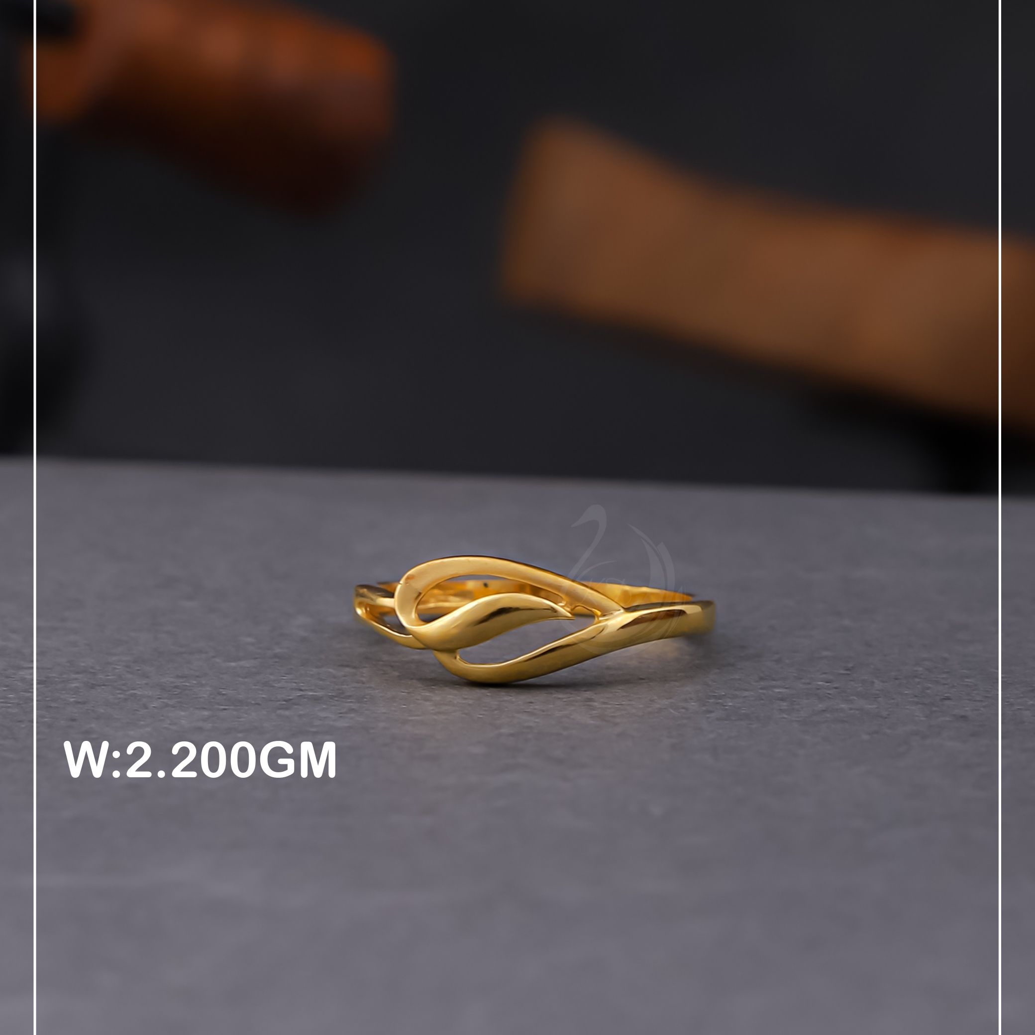 916 Gold Lightweight Delicate Ring PLR07