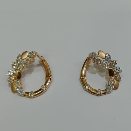 916 Hallmark Gold Leaves Design Earring 