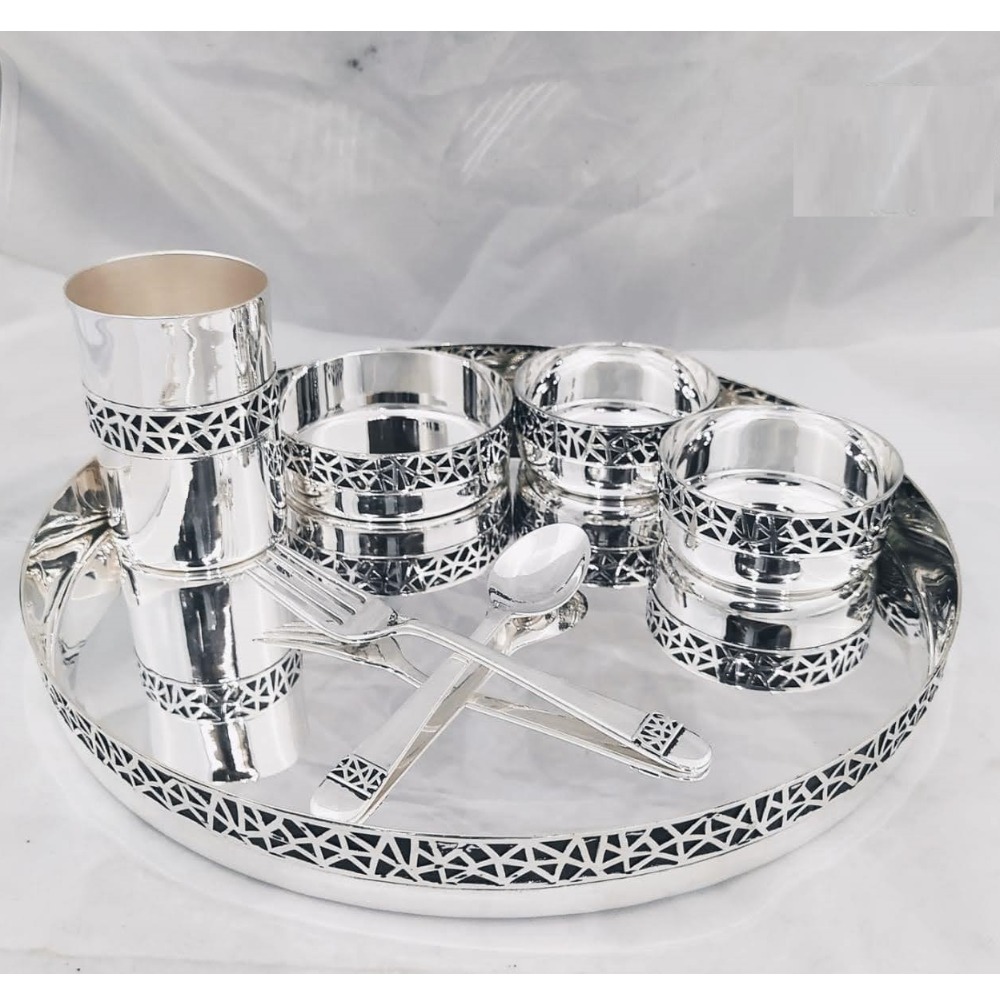 Buy quality 925 pure silver dinner set in stylish antique nakashii pO ...