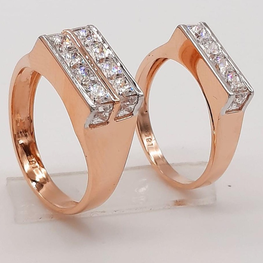 18KT Rose Gold New Elegant Design Couple Ring 