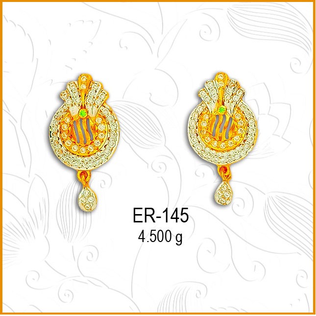 Buy Quality 916 Gold Cz Simple Designer Earring Er 145 In Ahmedabad