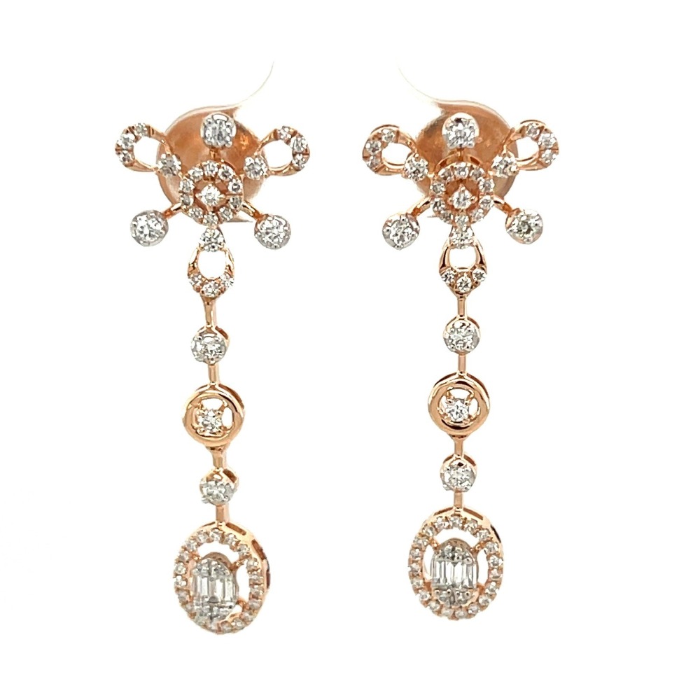 Buy 18Kt Diamond Chandelier Earrings 155VH7684 Online from Vaibhav Jewellers