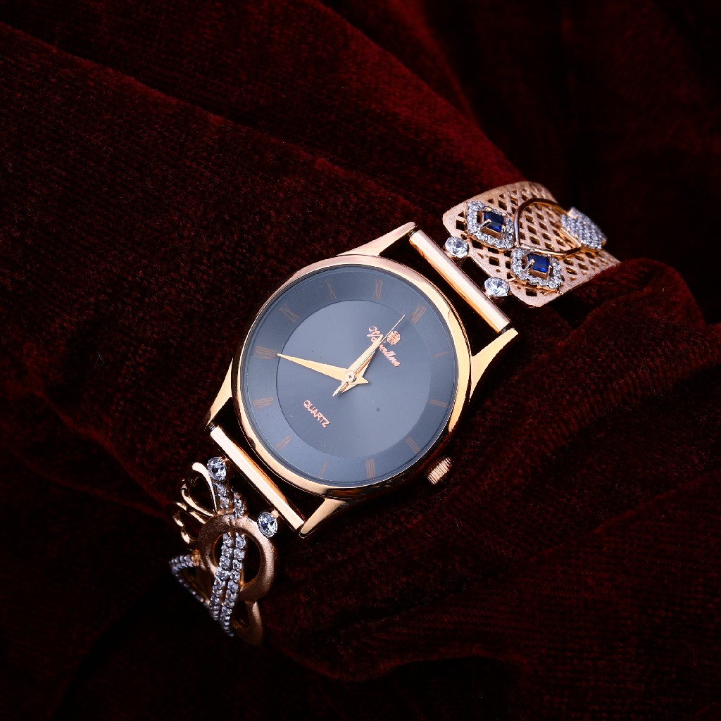 750 Cz Women's Fancy Rose Gold Watch RLW199