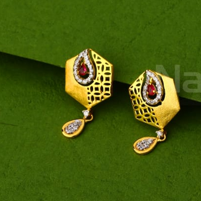 22KT Gold CZ Ladies Designer Pendant Set FPS431
