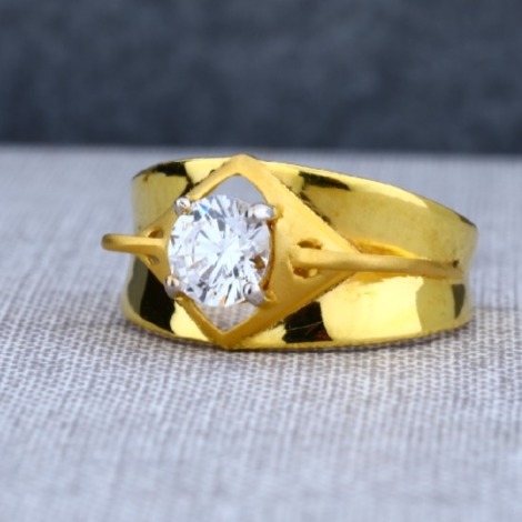 Victorian 18ct Gold, Single Stone Diamond Gypsy Ring (456S) | The Antique  Jewellery Company