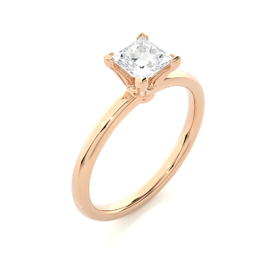 Spectacular Rose Gold Solitaire Ring