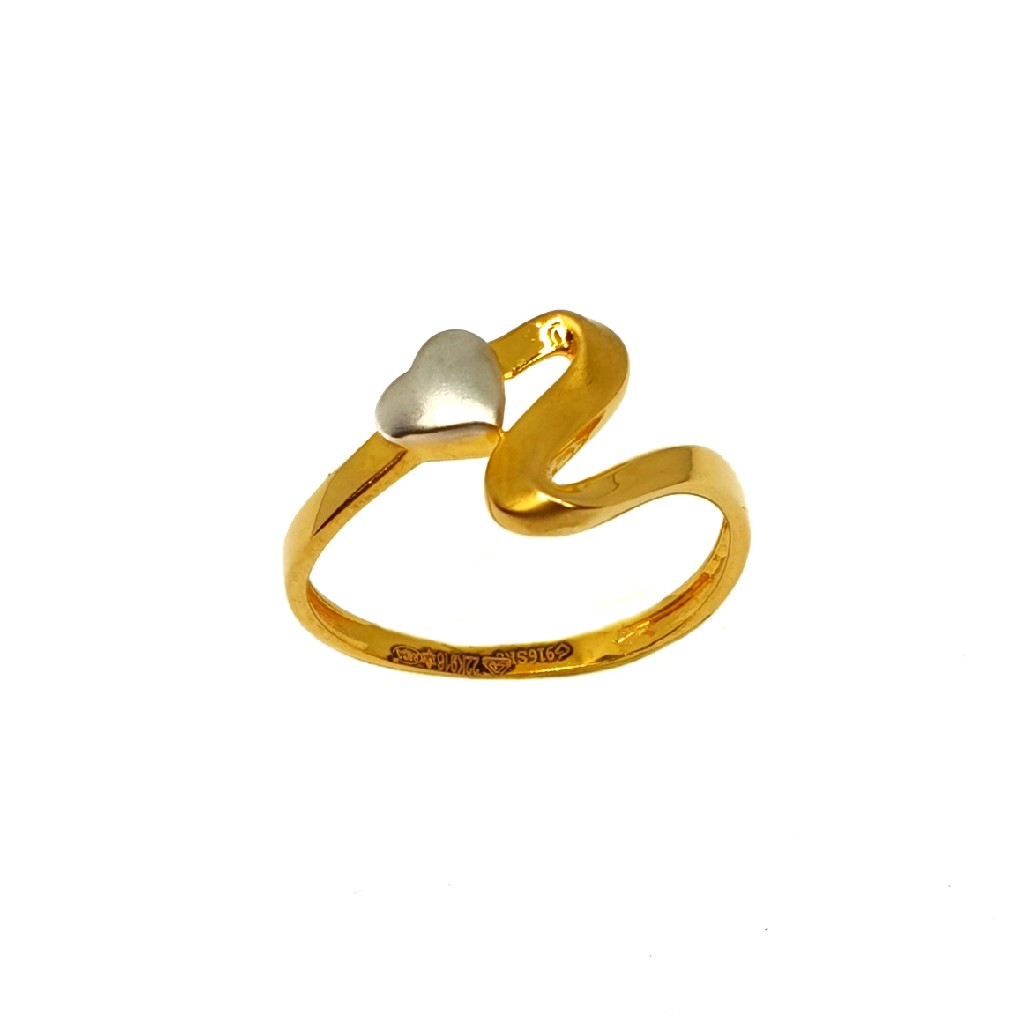 22K Gold Heart Shaped Ring MGA - LRG1054