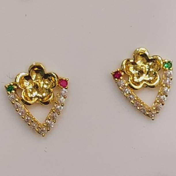 18k flower pattern earrings