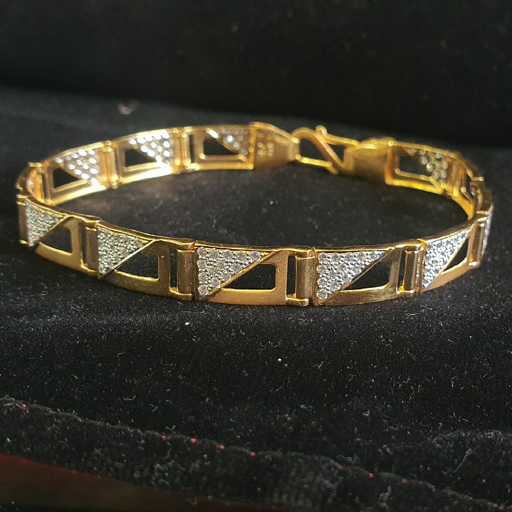 1 Gram Best Quality 24KT Men Bracelets Lucky For Gents Mens Gold Plated  Double Tone Designer