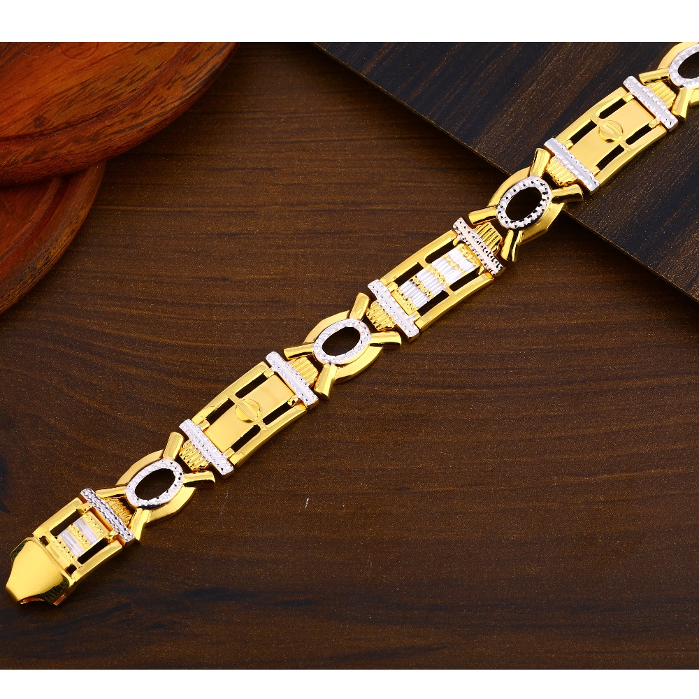 22CT Plain Hallmark  Stylish Gold Men's Bracelet MPB263