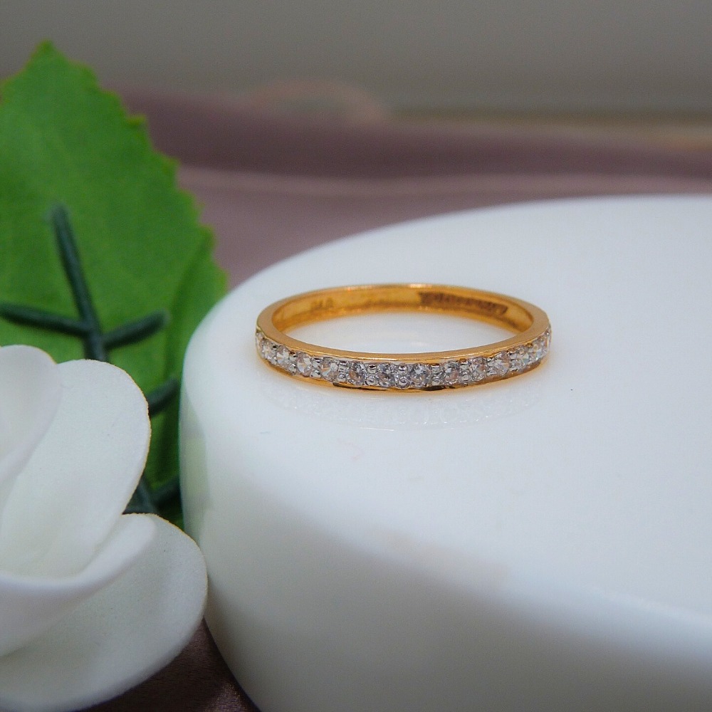 Band Style Single Line Lady Ring 22k Gold