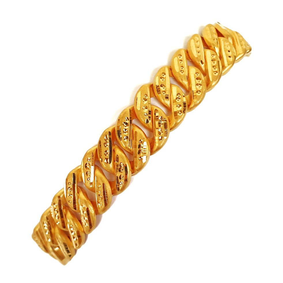 One gram gold plated singapore bracelet mga - bre0011