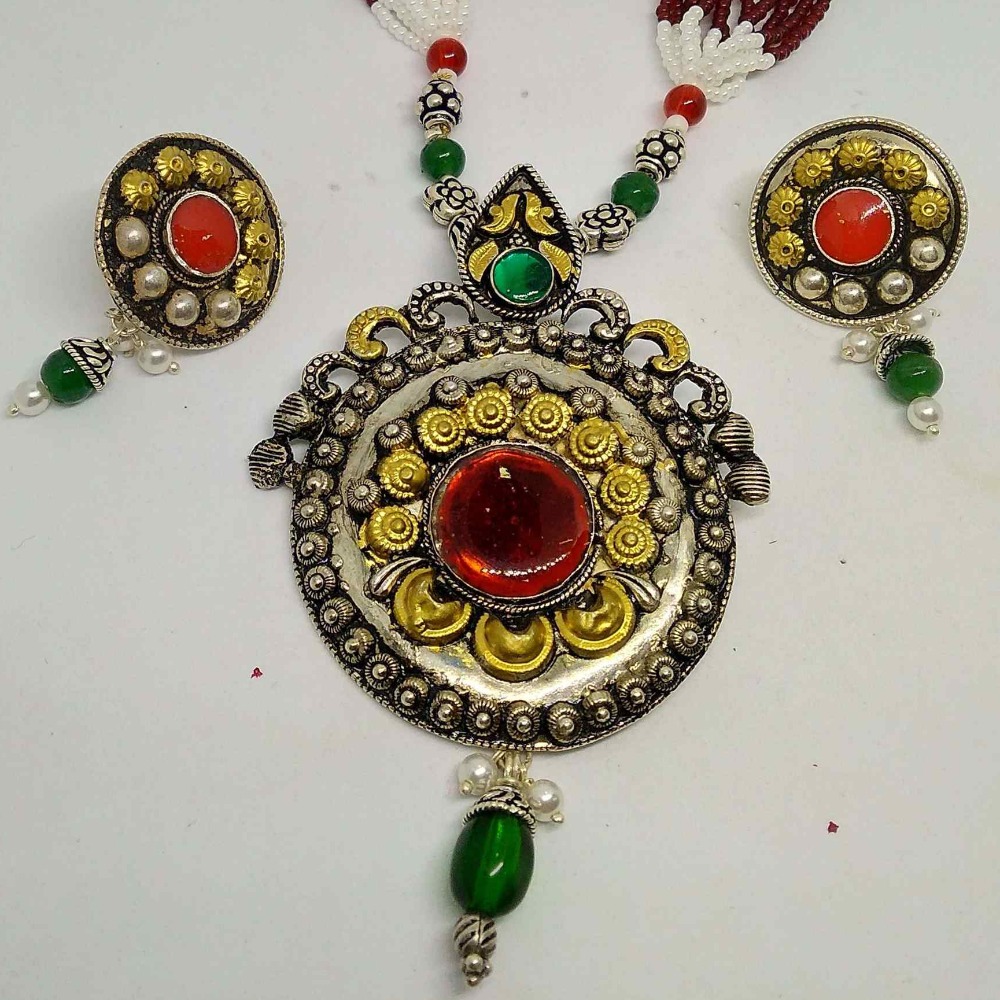 925 sterling silver Traditional Antique pendant set with earring