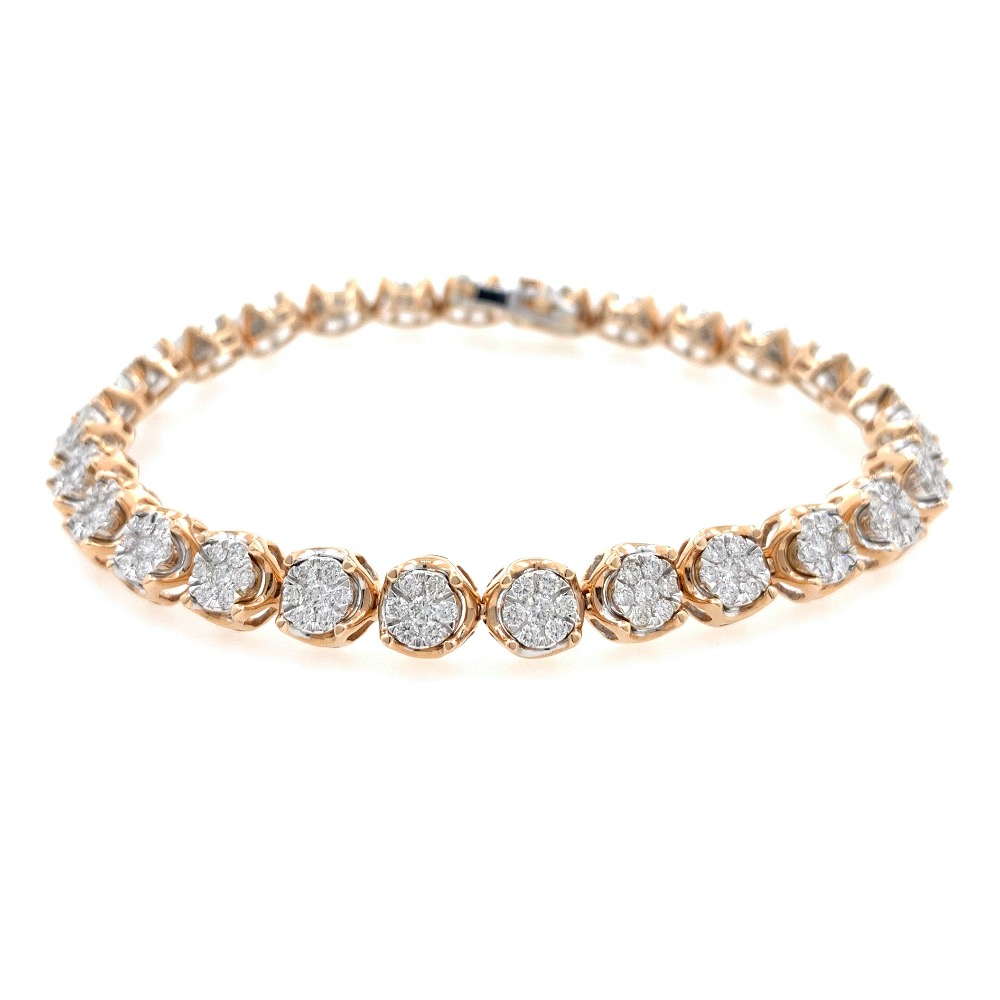Bellissimo Diamond Tennis Bracelet in Rose Gold 9BRC29