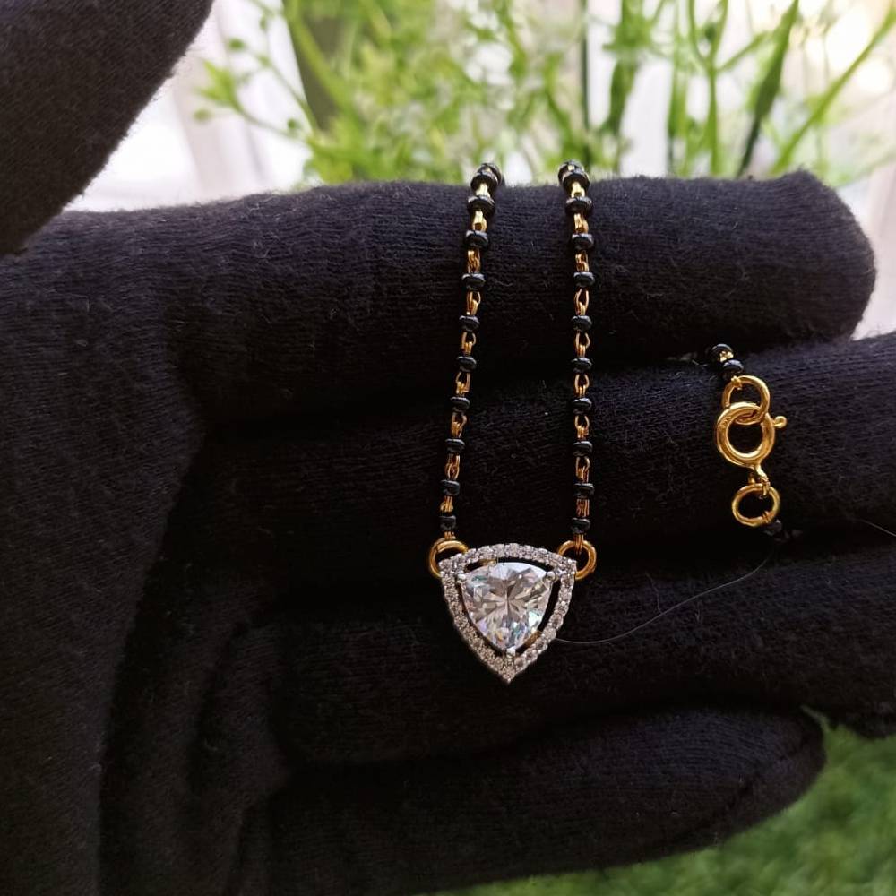 925 silver tringle halo magalsutra