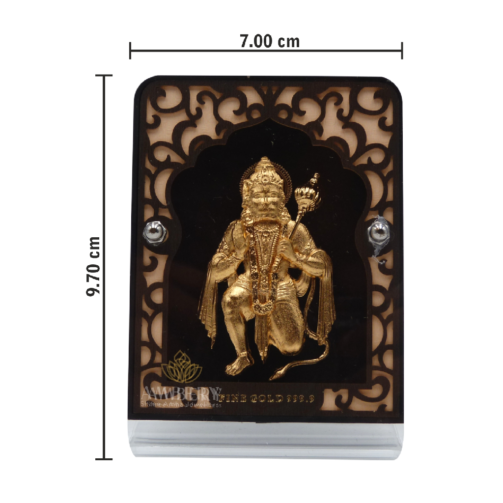 Hanumanji 24k Gold Foil Frame