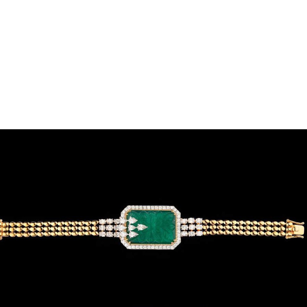 Diamonds and emeralds bracelet jsj0065
